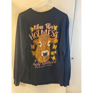 Simply Southern Ls Cow Flowers "Bless this Hot Mess" Large L